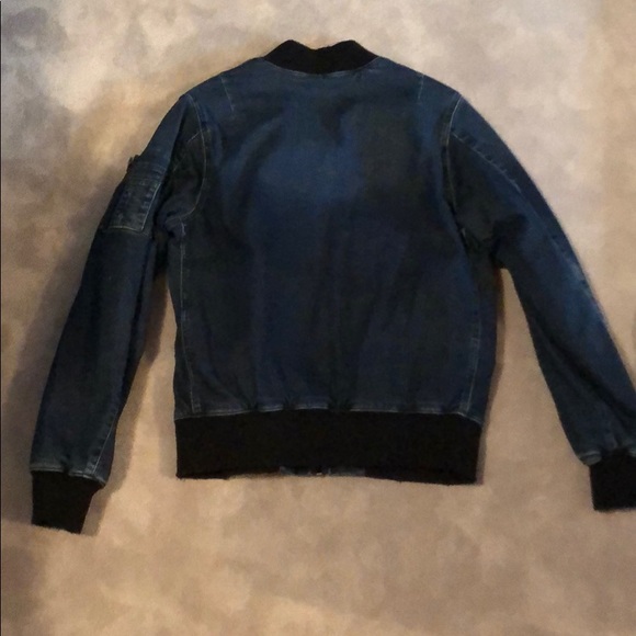 Hudson Jeans dark denim bomber jacket - Picture 6 of 6